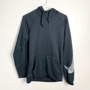 Nike Dri Fit Black Logo Sleeve Logo Pullover Hoodie Small